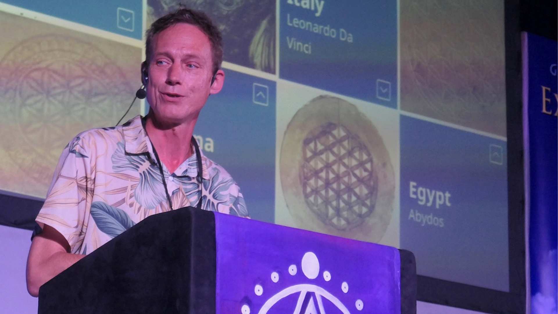 Colin speaking on stage